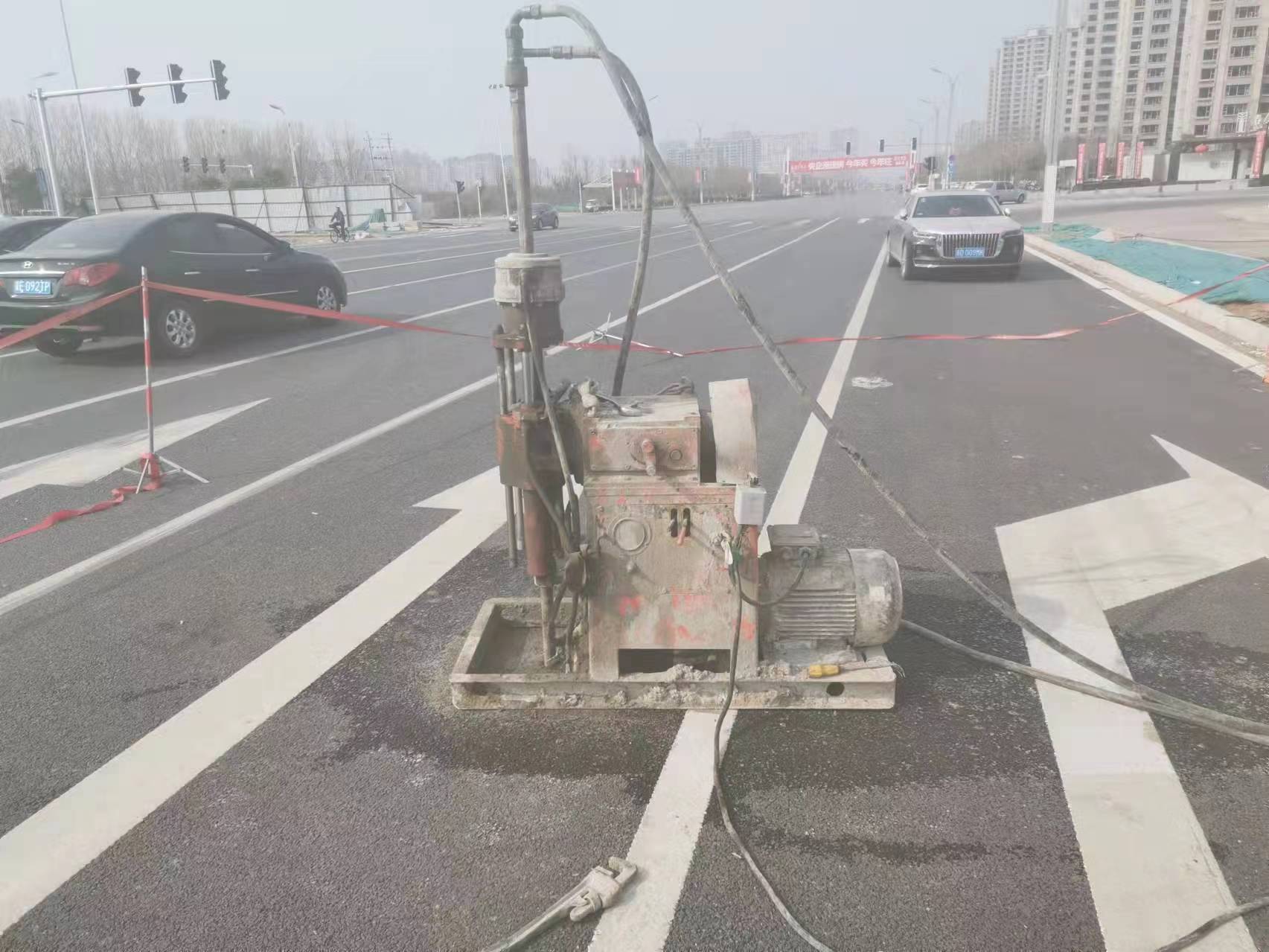 青湖路街道路基沉降注浆灌浆